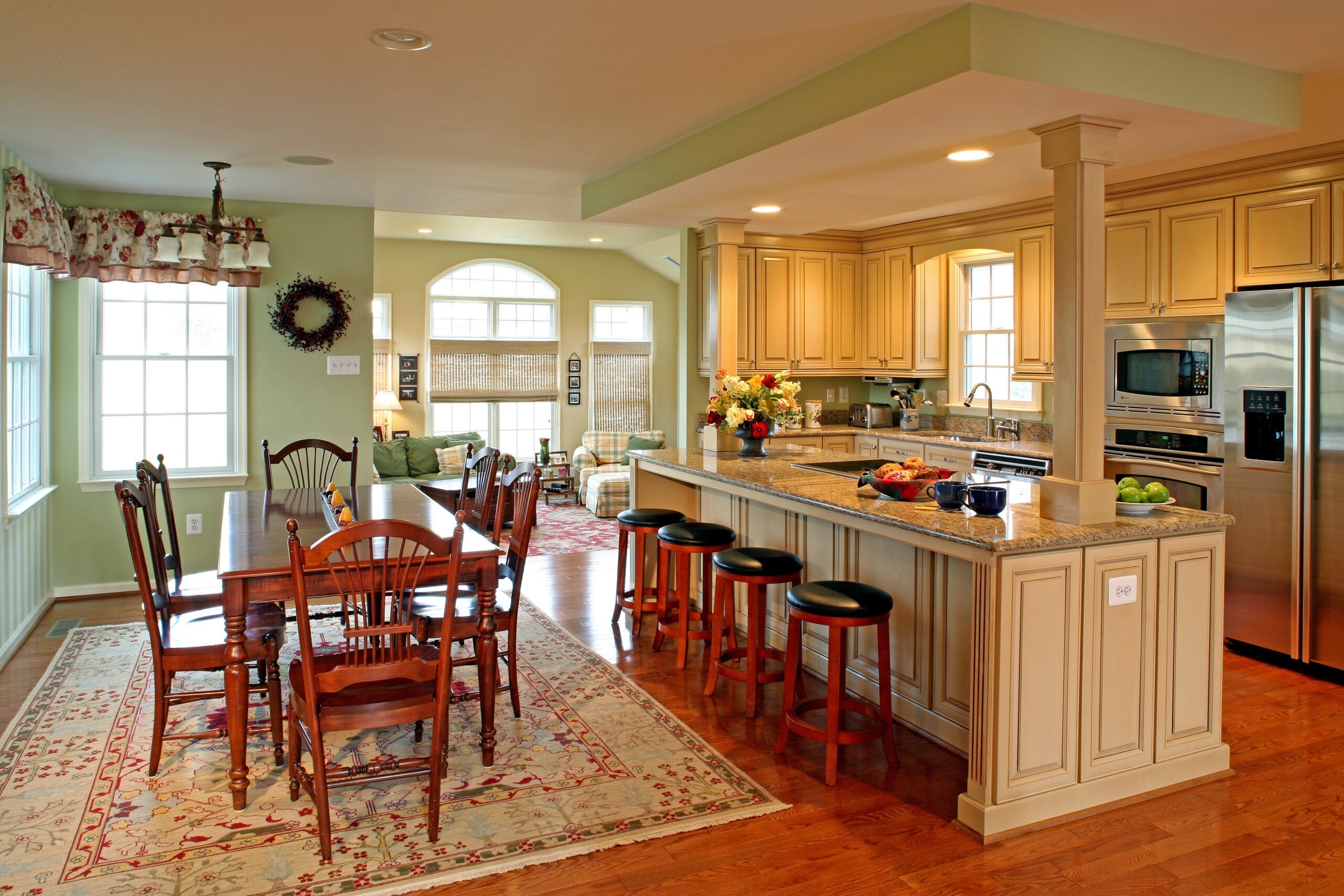 Remodeled kitchen and adjoining dining area