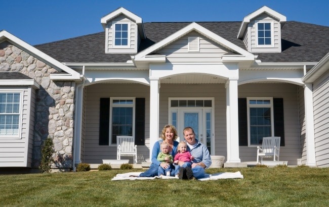 Family-In-Front-Of-House-Bel-Air-MD